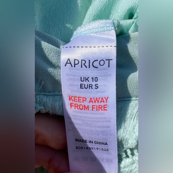 Apricot Size 10 Mint Green A Line Skirt Lace Style Lined Midi - Picture 6 of 8